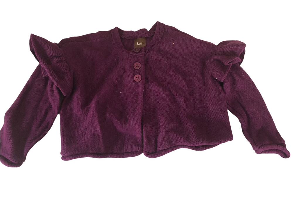 Tea Collection Purple Cardigan 12-18m
